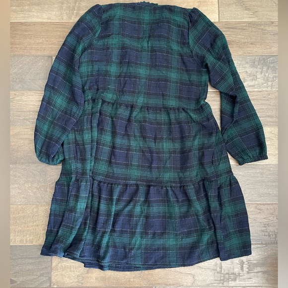 Loft Shimmer Plaid Tiered Dress - Picture 6 of 7